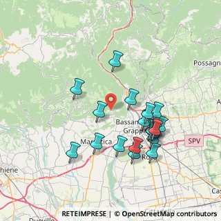 Mappa Via Colle Alto, 36061 Bassano del Grappa VI, Italia (7.112)
