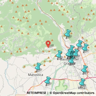 Mappa Via Colle Alto, 36061 Bassano del Grappa VI, Italia (5.21143)