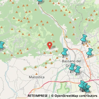 Mappa Via Colle Alto, 36061 Bassano del Grappa VI, Italia (7.35545)
