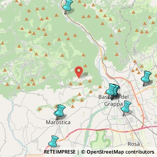 Mappa Via Colle Alto, 36061 Bassano del Grappa VI, Italia (5.74636)