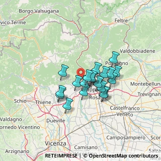 Mappa Via Colle Alto, 36061 Bassano del Grappa VI, Italia (9.6275)