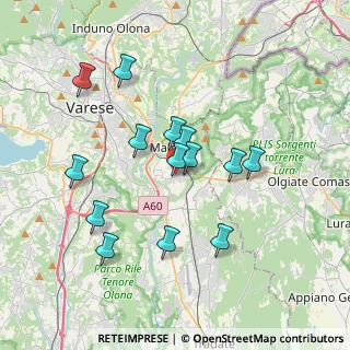 Mappa Via Ancona, 21046 Malnate VA, Italia (3.33857)
