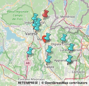 Mappa Via Monsignor C. Sonzini, 21046 Malnate VA, Italia (6.94462)