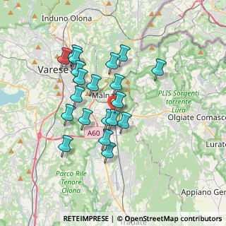 Mappa Via Monsignor C. Sonzini, 21046 Malnate VA, Italia (3.063)