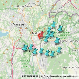 Mappa Via Monsignor C. Sonzini, 21046 Malnate VA, Italia (3.41167)
