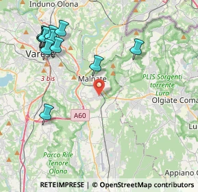 Mappa Via Monsignor C. Sonzini, 21046 Malnate VA, Italia (4.95)