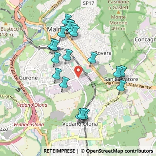 Mappa Via Monsignor C. Sonzini, 21046 Malnate VA, Italia (1.014)