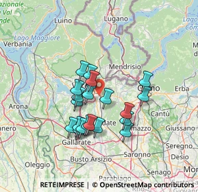 Mappa Via Monsignor C. Sonzini, 21046 Malnate VA, Italia (11.045)