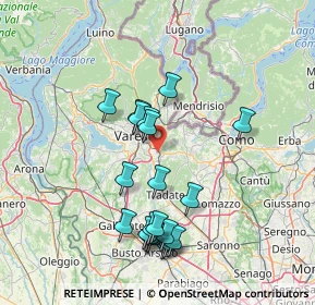 Mappa Via Monsignor C. Sonzini, 21046 Malnate VA, Italia (14.4245)