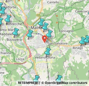 Mappa Via Monsignor C. Sonzini, 21046 Malnate VA, Italia (3.2405)