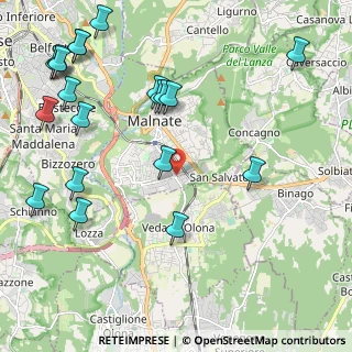 Mappa Via Monsignor C. Sonzini, 21046 Malnate VA, Italia (2.7365)