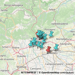 Mappa Via Valsugana, 36060 Romano D'ezzelino VI, Italia (8.55059)