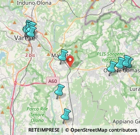 Mappa Via la Novella, 21046 Malnate VA, Italia (5.20308)