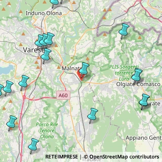 Mappa Via la Novella, 21046 Malnate VA, Italia (6.6865)