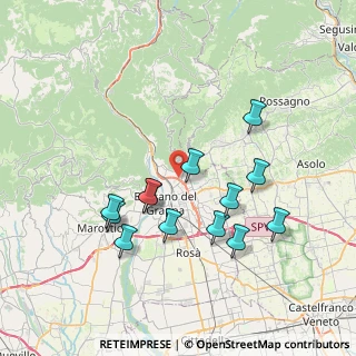 Mappa Via Don M. Bianchin, 36060 Romano D'ezzelino VI, Italia (7.09615)