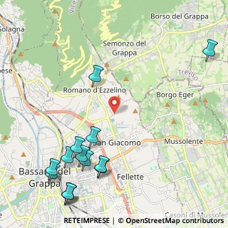Mappa Romano d'Ezzelino, 36060 Romano D'ezzelino VI, Italia (2.88786)