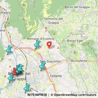 Mappa Romano d'Ezzelino, 36060 Romano D'ezzelino VI, Italia (3.42455)