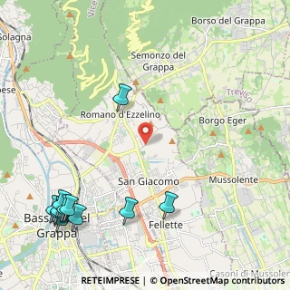 Mappa Romano d'Ezzelino, 36060 Romano D'ezzelino VI, Italia (3.07364)