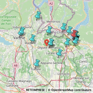 Mappa Via Don Ambrogio Fogliani, 22077 Olgiate Comasco CO, Italia (8.153)