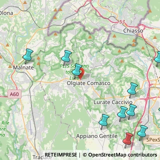 Mappa Via Don Ambrogio Fogliani, 22077 Olgiate Comasco CO, Italia (6.475)