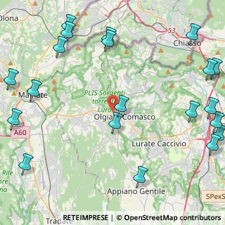Mappa Via Don Ambrogio Fogliani, 22077 Olgiate Comasco CO, Italia (6.375)