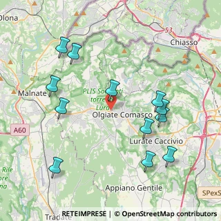 Mappa Via Don Ambrogio Fogliani, 22077 Olgiate Comasco CO, Italia (4.42083)