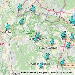 Mappa Via Giacomo Matteotti, 22077 Olgiate Comasco CO, Italia (6.3505)