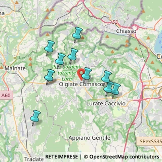 Mappa Via Giovanni Tarchini, 22077 Olgiate Comasco CO, Italia (3.40455)