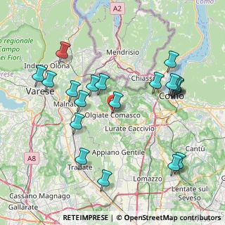 Mappa Via Giovanni Tarchini, 22077 Olgiate Comasco CO, Italia (8.61)
