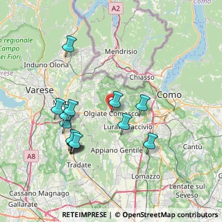Mappa Via Giovanni Tarchini, 22077 Olgiate Comasco CO, Italia (7.54214)