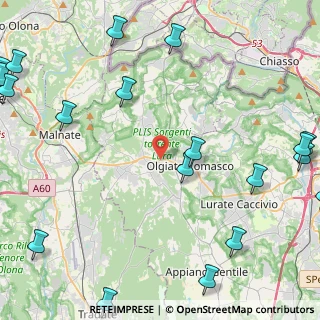 Mappa Via Liancourt, 22077 Olgiate Comasco CO, Italia (6.9495)