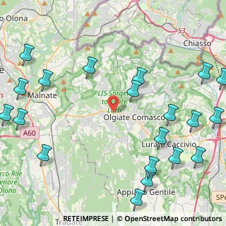 Mappa Via Liancourt, 22077 Olgiate Comasco CO, Italia (6.0575)