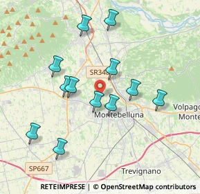 Mappa Via Rive, 31044 Montebelluna TV, Italia (3.57583)