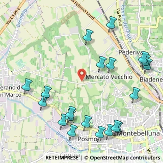 Mappa Via Rive, 31044 Montebelluna TV, Italia (1.3605)