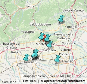 Mappa Via Rive, 31044 Montebelluna TV, Italia (12.23385)