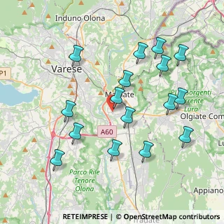 Mappa Via Ticino, 21046 Malnate VA, Italia (4.0825)