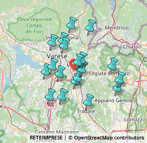 Mappa Via Ticino, 21046 Malnate VA, Italia (5.83632)