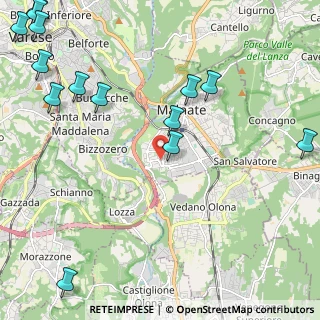 Mappa Via Ticino, 21046 Malnate VA, Italia (3.14214)