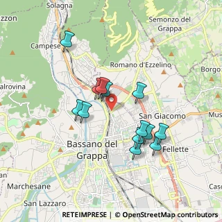 Mappa Via Cunizza da Romano, 36061 Bassano del Grappa VI, Italia (1.56)