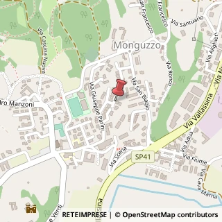 Mappa Via Giuseppe Parini, 8, 22040 Monguzzo, Como (Lombardia)
