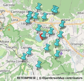 Mappa Via Al lago, 22030 Montorfano CO, Italia (1.8595)