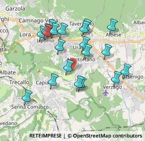 Mappa Via Al lago, 22030 Montorfano CO, Italia (1.832)