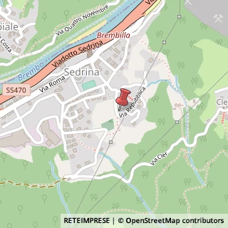Mappa Via Repubblica, 23, 24010 Sedrina, Bergamo (Lombardia)