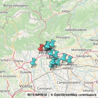 Mappa Via A. Palladio, 36060 Romano D'ezzelino VI, Italia (9.25867)