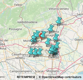 Mappa Via Schiavonesca Nuova, 31040 Giavera del Montello TV, Italia (11.0015)