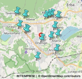 Mappa Via Verdi, 22030 Orsenigo CO, Italia (1.85467)
