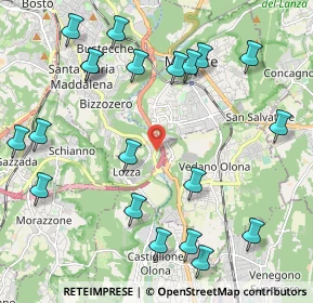 Mappa Via A. Fogazzaro, 21040 Varese VA, Italia (2.523)