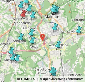 Mappa Via A. Fogazzaro, 21040 Varese VA, Italia (2.5995)