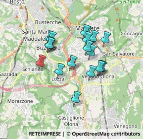 Mappa Via A. Fogazzaro, 21040 Varese VA, Italia (1.466)