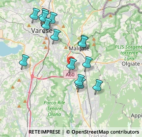 Mappa Via A. Fogazzaro, 21040 Varese VA, Italia (3.69786)